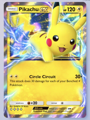 Pokemon TCG Pocket PIKACHU EX () Genetic Apex -English(Pokemon digitalCard Pokemon TCG Pocket PIKACHU EX () Genetic Apex -English(Pokemon digitalCard