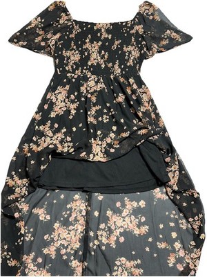 pink and black high low dress Black & Pink Taffeta Silk Crepe Lace Embellished High-Low Gown For Girls by  Pink Cow at Pernia's Pop Up Shop 2026