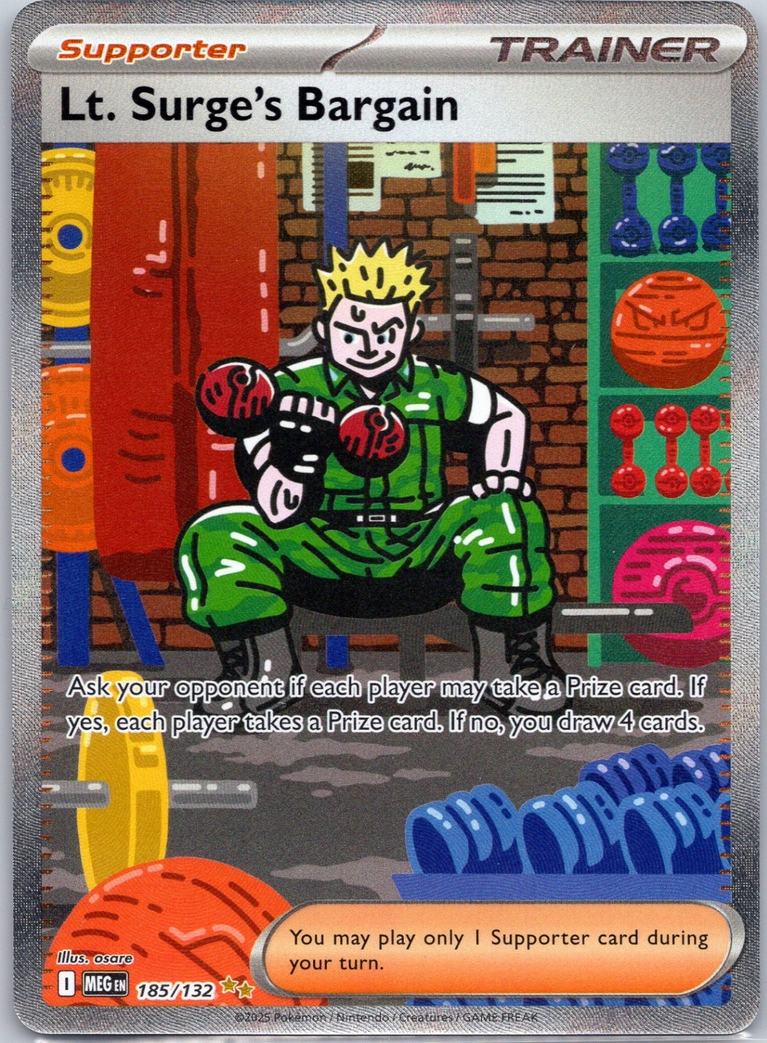 Lt. Surge's Bargain  ME01: Mega Evolution #185/132 NM