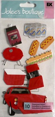 RARE! TAILGATING! SPJBLG055 PTCK UP TRUCK, BEER, BBQ,HOT DOGS,COOLER  10 PCS