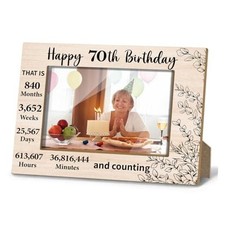70th Birthday Picture Frame, 70th Birthday Gifts for Women Men Grandma Grandpa