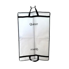 Quince Garment Bag 50 x 23 Reusable Travel Clothing Storage Cover Black Trim