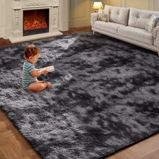 VIKAMA Tie-Dye Plush Carpet Living Room Decoration Soft Fluffy Home Mat Children