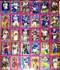 2025 Topps Chrome Football X Fractor Hot Pink Lot (30) JJ McCarthy Abdul Carter