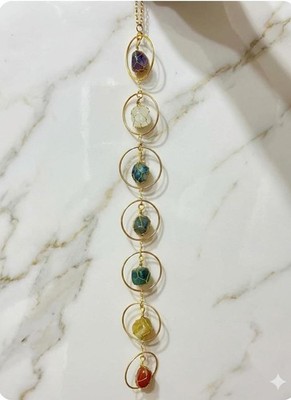 Wall Hanger 7 Chakra Agate - Decoration/Gifting/Gemstone Wall Hanging/Healing