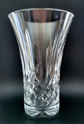 Waterford Crystal Clear Lismore Pattern 7-7/8'' Tall Flower Vase Ireland Signed