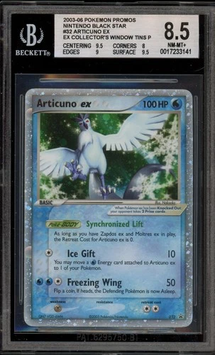Pokemon Articuno ex Collector's Tins Black Star Holo Promo #32 BGS 8.5