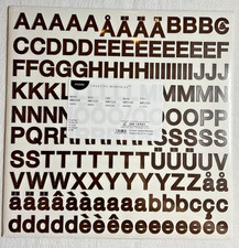 Creative Memories ABC/123 MINI BROWN SIMPLE LETTERS NUMBERS 1 SHEET NEW