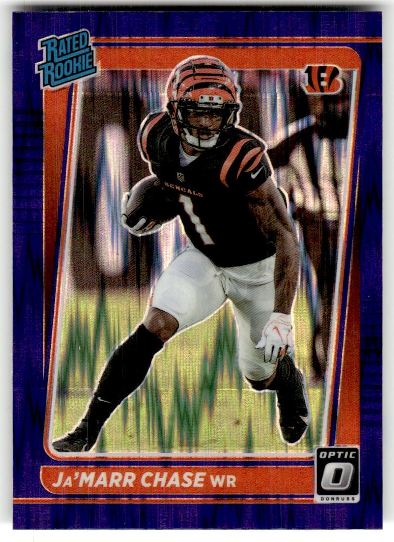 2021 Donruss Optic Ja'Marr Chase Purple Shock Rookie #207