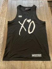 The Weeknd Mens S Black XO XO'TWOD Sleeveless Tank Top 100% Authentic Jersey