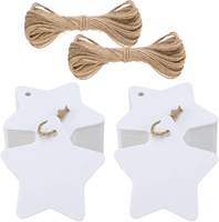 GeschenkanhäNger Weihnachten Stern AnhäNger Kraftpapier Etiketten, 100 StüCk Wei