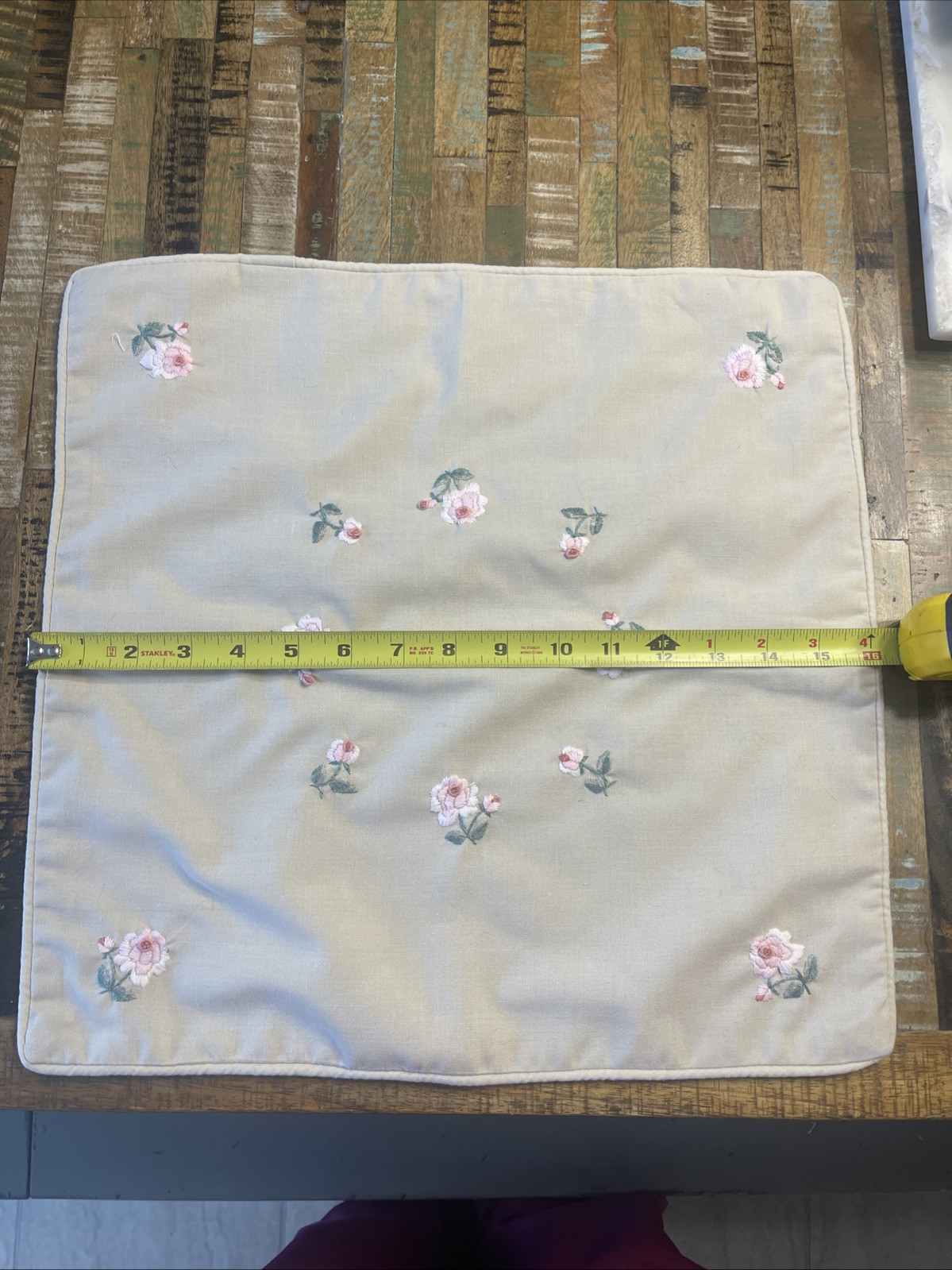 16x16 Handmade Needlepoint Pillow Covers with Button or Zip Lot of 4-image