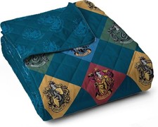 Harry Potter "Crests" Kids 60" x 80" Reversible Quilted Blanket-AB0FMT6YVCT2