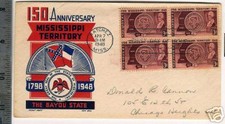 NICE Cachet Craft 1948 Mississippi Territory FDC
