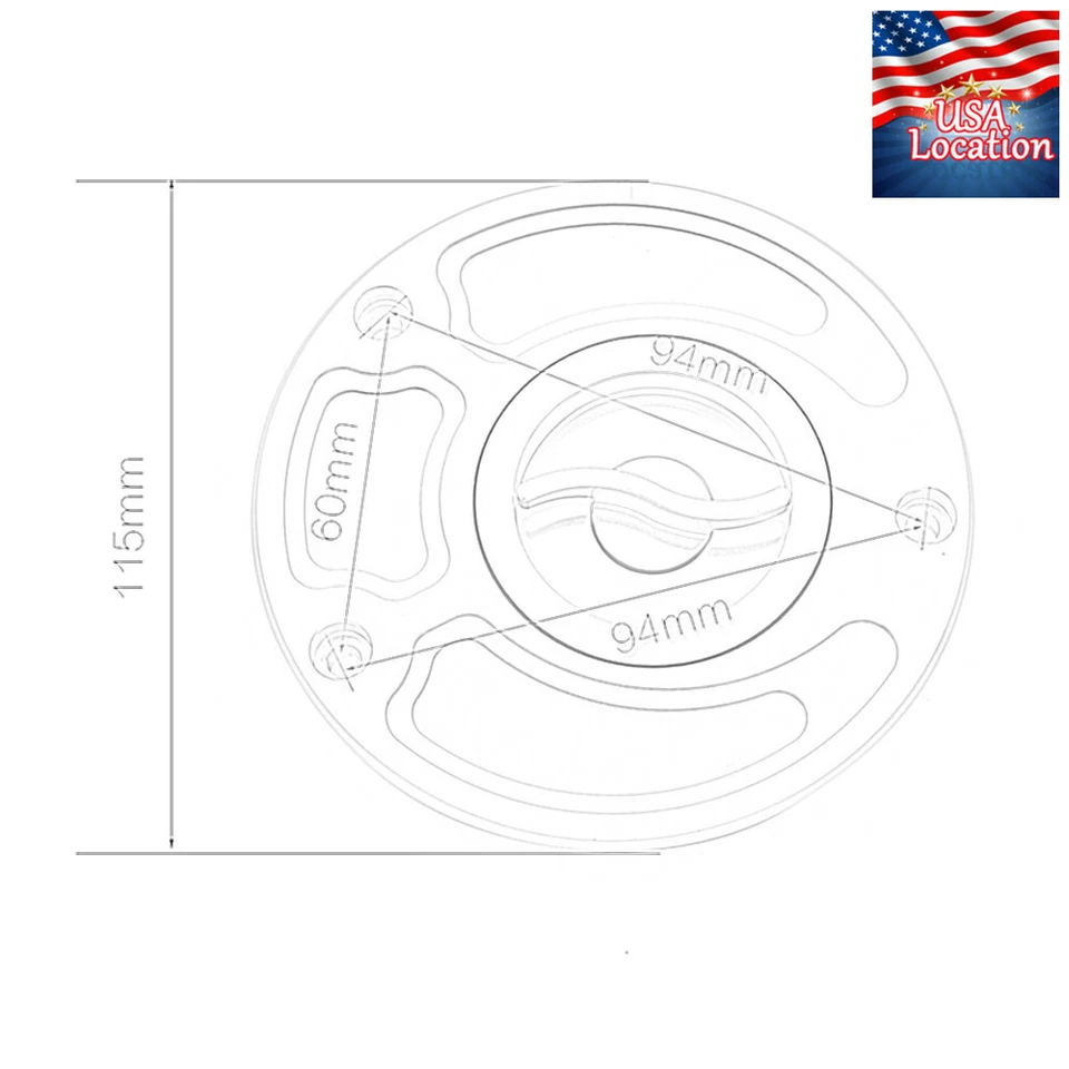 For Honda CBR600RR 2003-2015 2008 2012 CNC Gas Cap Tank Fuel Cover Oil Aluminum - Изображение 4 из 4