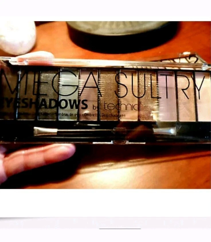 New Technic mega sultry 2 eyeshadow Matte & Shimmer Peach Lilac Blue Gray Pink - Image 2 of 2