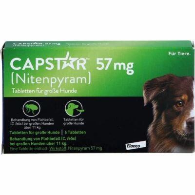 ELANCO DEUTSCHLAND GMBH CAPSTAR 57 mg Tabletten f.große Hunde 6 St PZN01280763