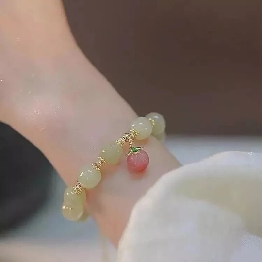 Nephrite Jade Bracelet, Protection, Women Hetian, Real Jade Beads