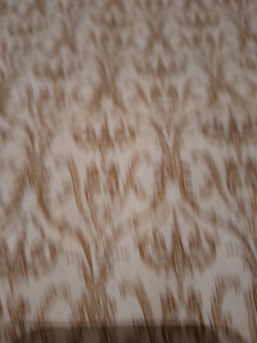 Vintage Cotton Fabric 2 Yards x 44" Cream with Gold Vines Sewing Quilting Crafts - Picture 2 of 4