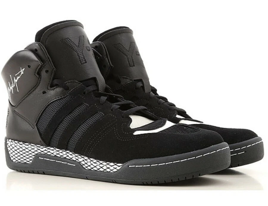 Y3 Adidas YohJi Yamamoto Hayworth Hi Top Trainers Black Size uk 6