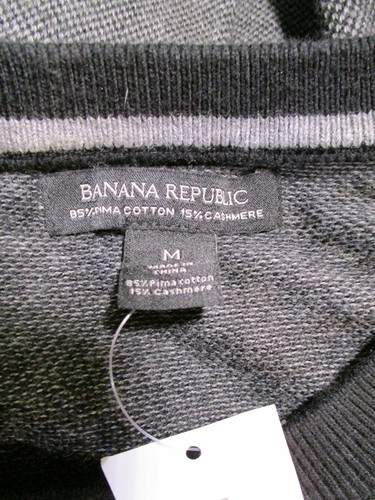 Banana Republic Mens Cotton Cashmere Crewneck Sweater Gray, Size M, New $70 - Picture 4 of 6