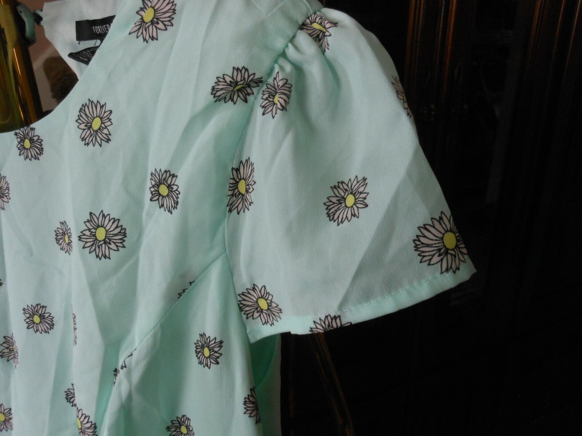 FOREVER 21 MINT GREEN DRESS, YELLOW CREAM FLOWERS, CAP SLEEVE, OPEN BACK, LARGE | eBay FOREVER 21 MINT GREEN DRESS, YELLOW CREAM FLOWERS, CAP SLEEVE, OPEN BACK, LARGE | eBay