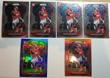 JONATHAN INDIA Rookie RC 2021 Panini Prizm Lot of 6 w/ Red, Blue & 4 Base Reds