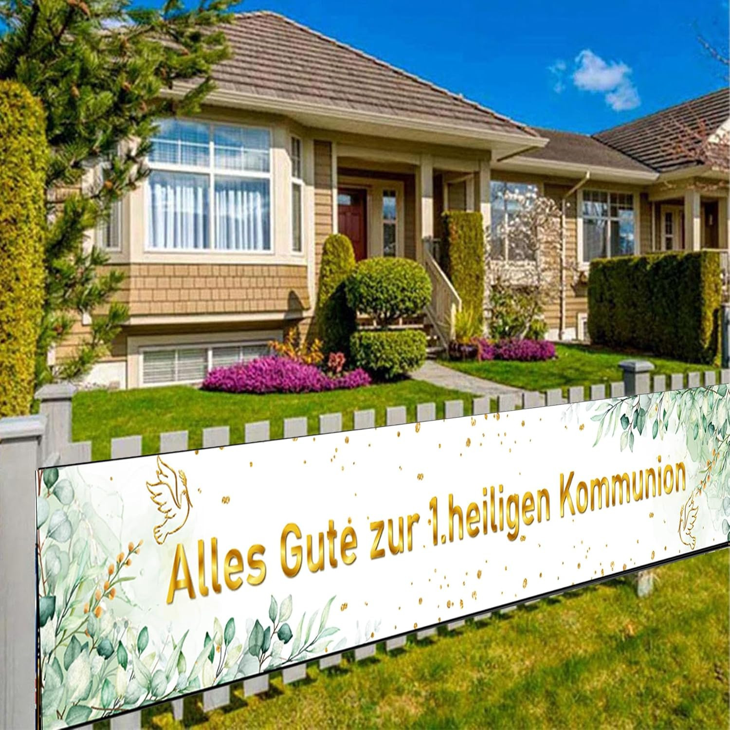 Kommunion Banner Erstkommunion Banner Erste Heilige Kommunion Deko Konfirmation