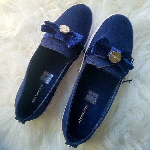 New in Box Liz Claiborne Weaver Slip on Sneakers Pink, Black, Navy Blue Shoes - Picture 9 of 10