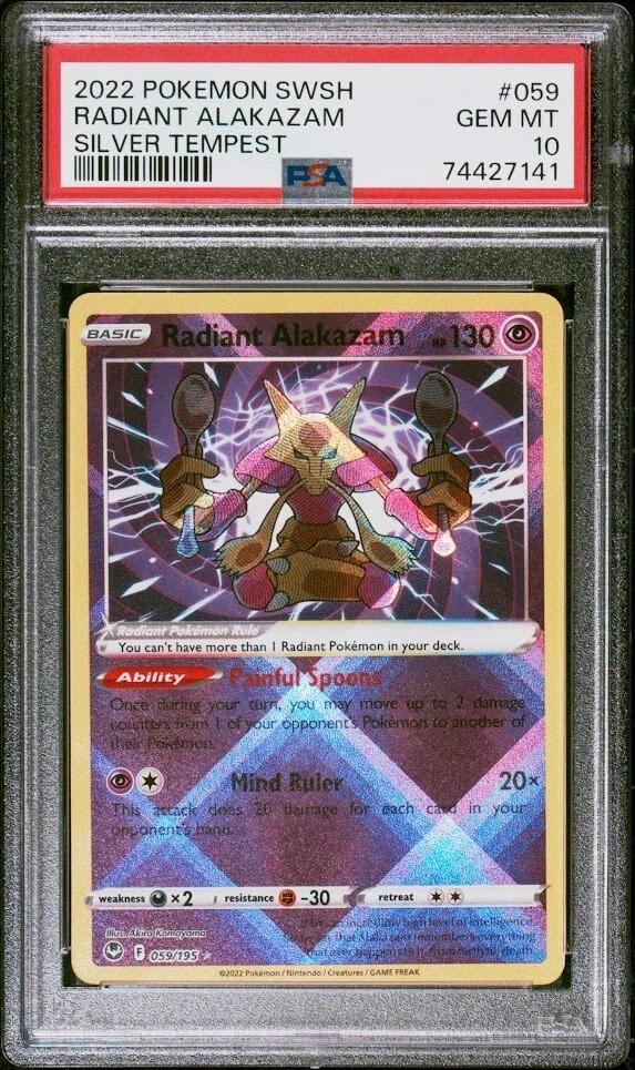 Radiant Alakazam #059 PSA 10 [Silver Tempest]