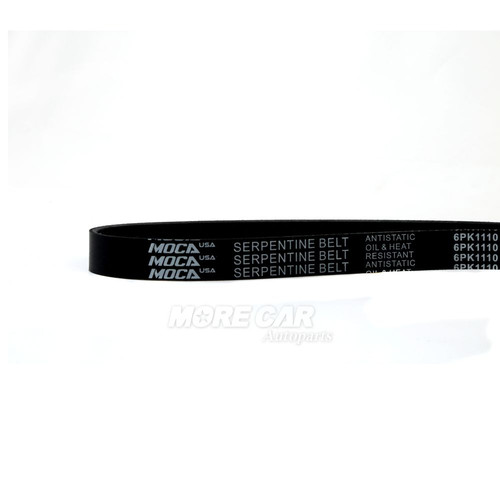 EPDM Serpentine Drive Belt 6PK1110 AC fit for 03-06 Nissan Sentra 1.8L l4 DOHC - Picture 3 of 6