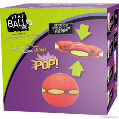 FRISBEE DISC BALL POP UP OUTDOOR UFO DESIGNED THROWING DISC CATCHING FLAT  THROW UK