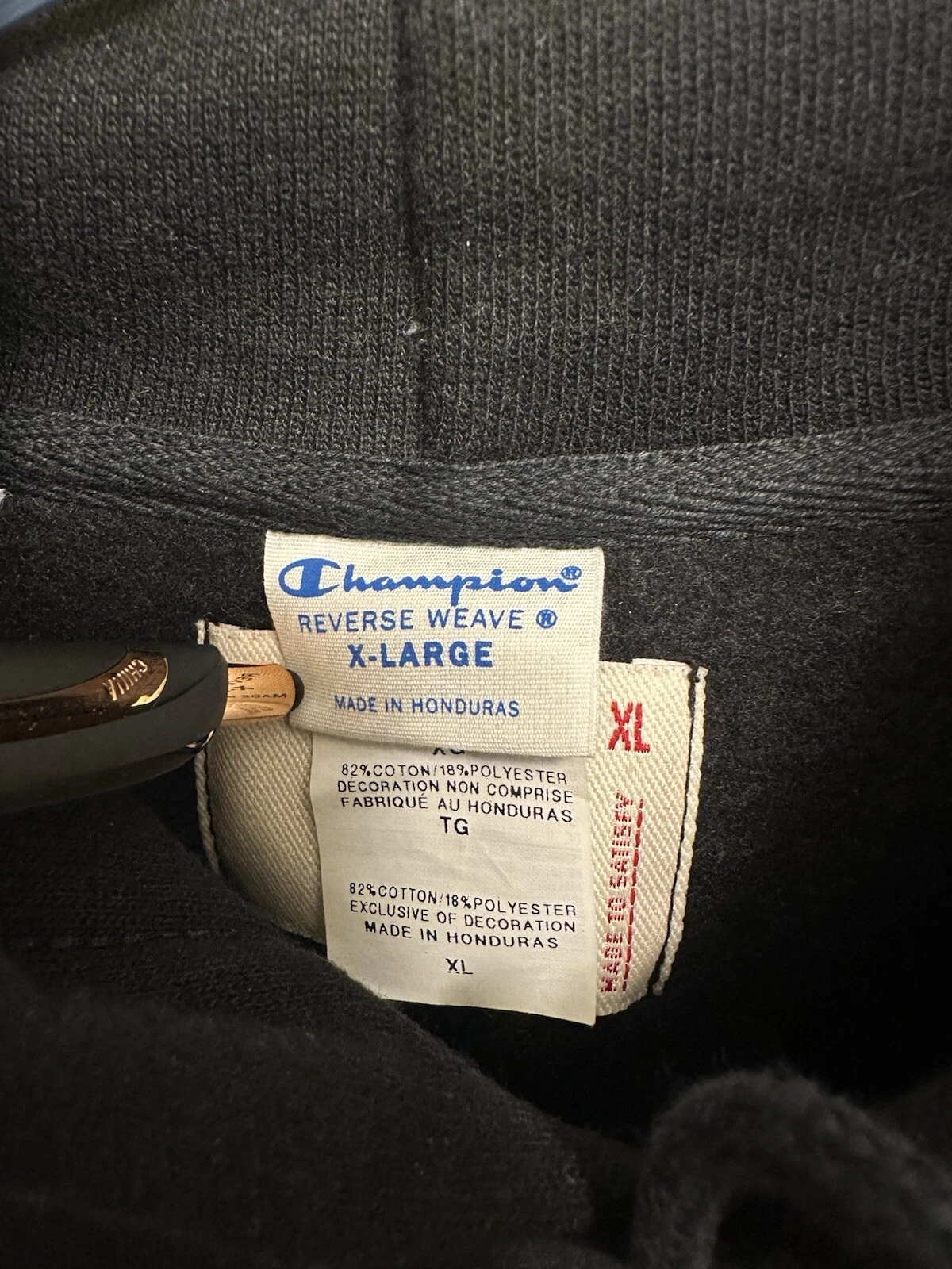 Felpa con cappuccio Champion emotivamente non disponibile nera XL streetwear supreme