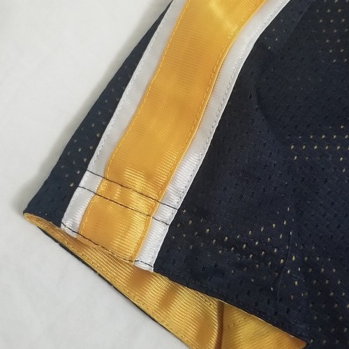 Kids Reversible Athletic Shorts Size S/5 Blue Gold Mesh Elastic Drawstring FLAWS - Picture 3 of 8