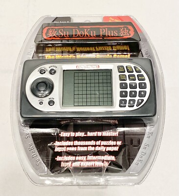 Su Doku Plus Handheld Electronic SuDoku Game Puzzles CL-20 Travel Fun NEW Sealed