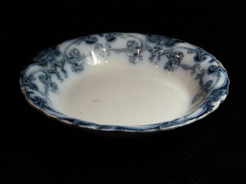 Antique W. STEELE & CO. STOKE-ON-TRENT 'Lusitania' Flow Blue Bowl, ca. pre-1891 - Picture 2 of 9
