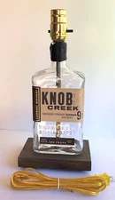 Handmade Knob Creek Bourbon Liquor Bottle Table Lamp Bar Lounge Desk Light