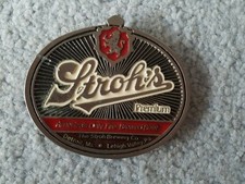 Stroh's Premium Fire Brewed Beer Enameled Belt Buckle 2235