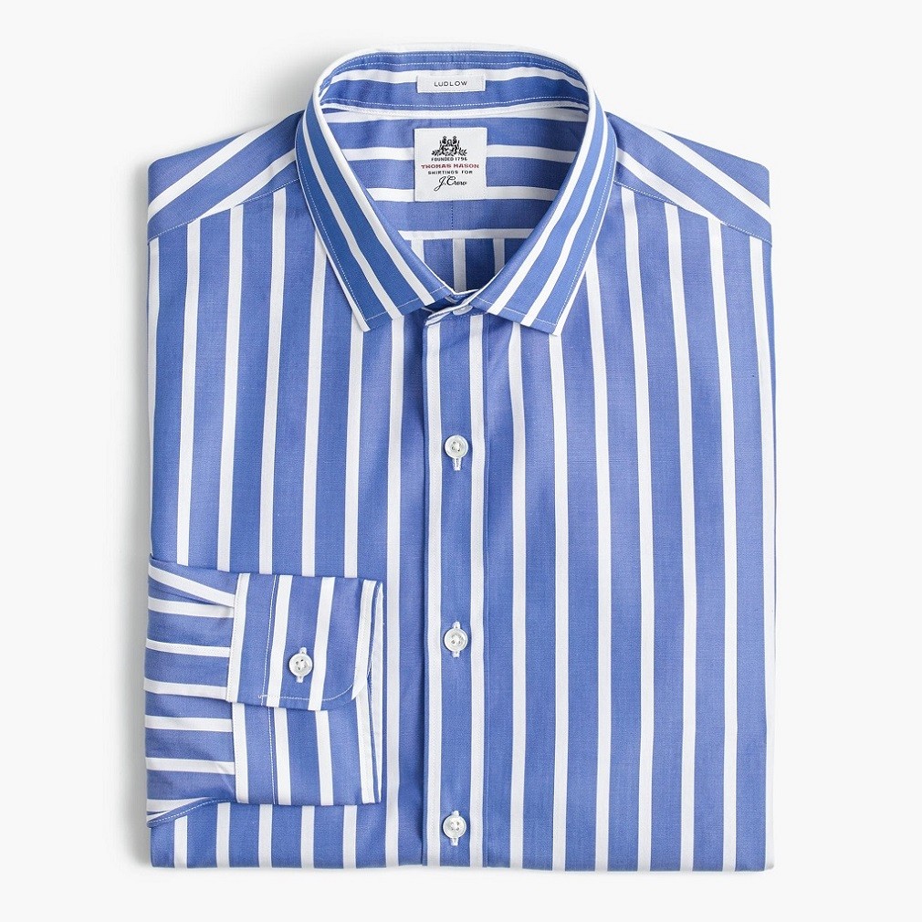 トップス COOTIE Stripe Broad Shirt THOMAS MASON COOTIE / Stripe Broad L/S Shirt (THOMAS MASON) -Sax- 通販