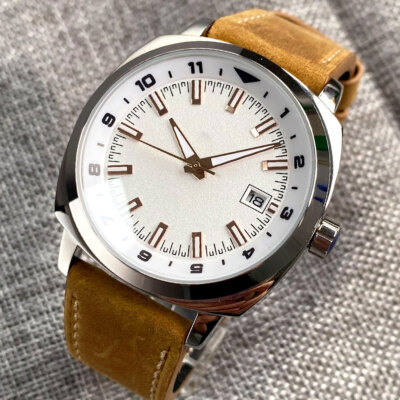 Big Face 42mm Corgeut White Dial DATE Japan NH35A Automatic Mens Watch