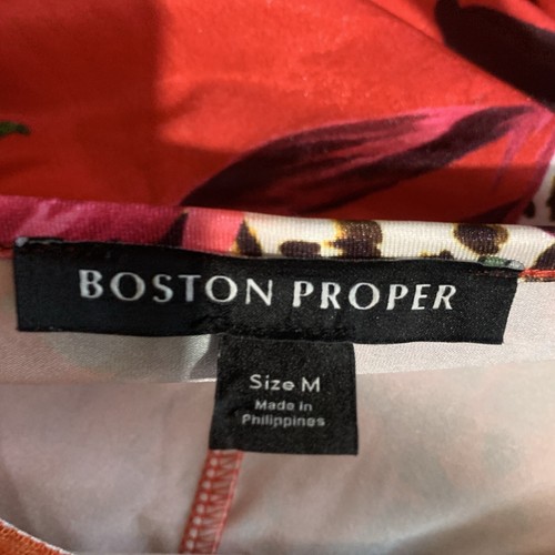Boston Proper Top Damen Medium mehrfarbig tropisch Blumen verziert Bluse - Bild 6 von 8