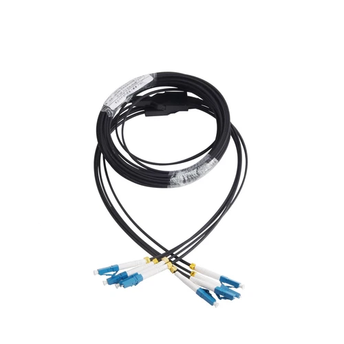 400~500M LC-LC 4 Core FTTH Fiber Optic Jumper Single Mode Drop Cable Waterproof