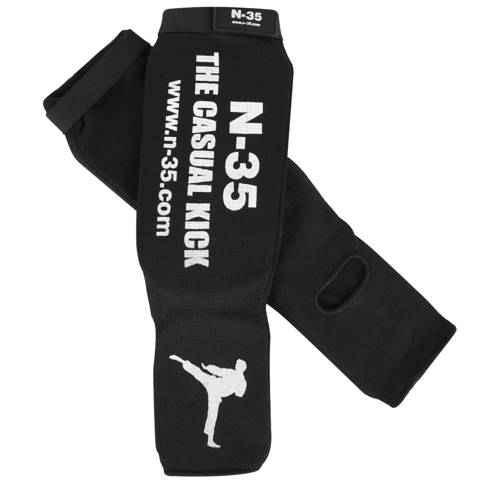 N-35 Schienbeinschoner Muay Thai MMA BJJ Schoner XL Schutz Kickboxen Soft Textil - Bild 4 von 4