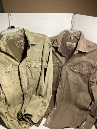 rafter c pearl snap Shirt Lot Of Two, Men’s Size M