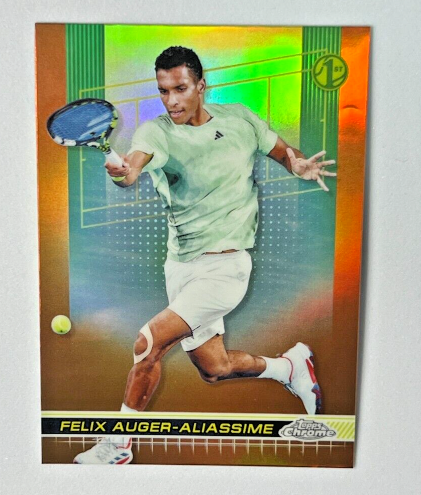 2024 Topps Chrome Tennis FELIX AUGER-ALIASSIME 1st RC Clay Court Refractor  #127