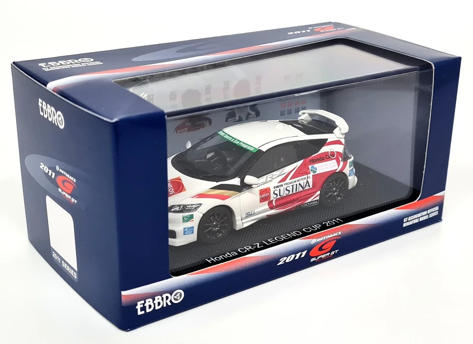 Coche de carreras modelo a escala diecast Ebbro 1/43 Honda CR-Z Legend Cup 2011 Foto 2 de 4