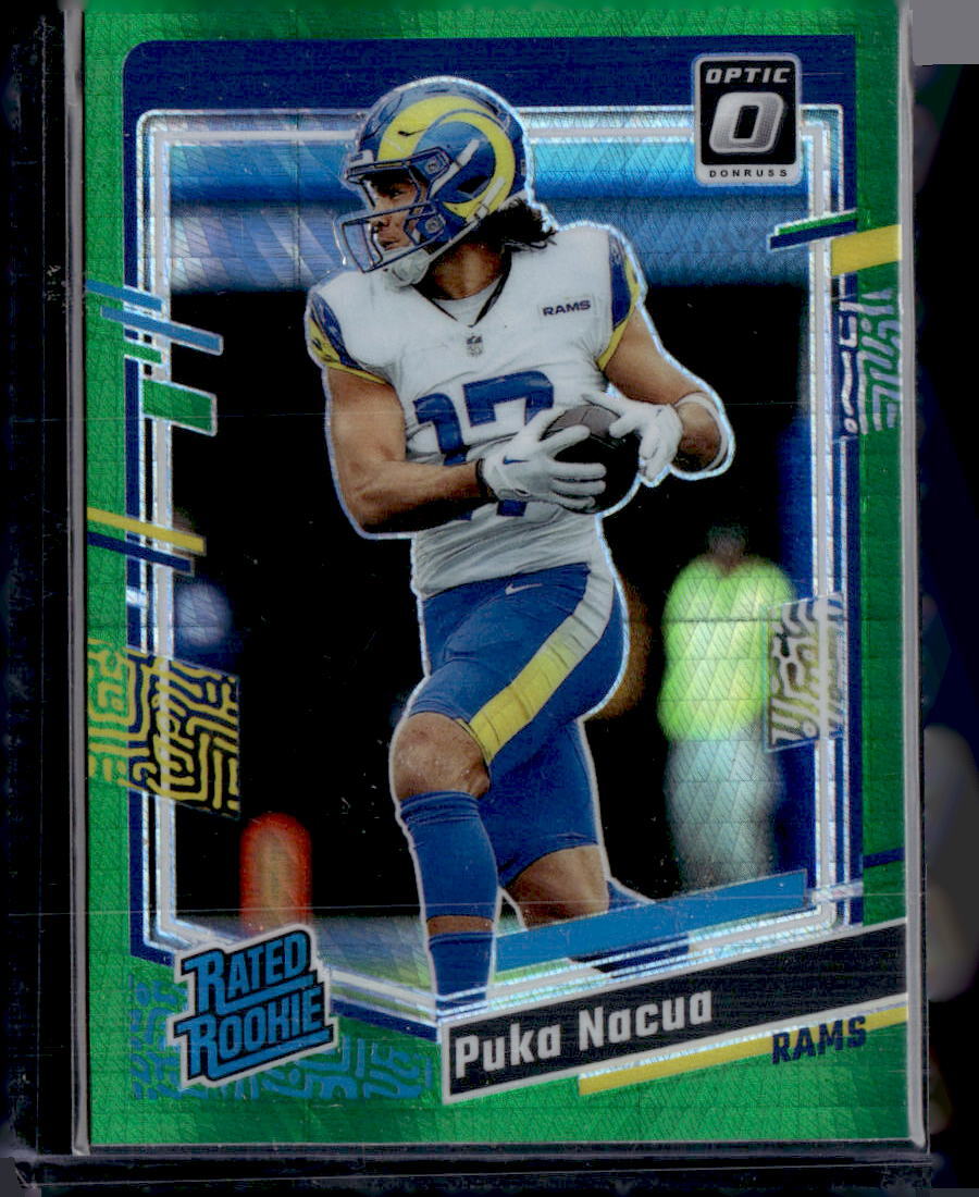 2023 Donruss Optic #238 Puka Nacua Green Hyper