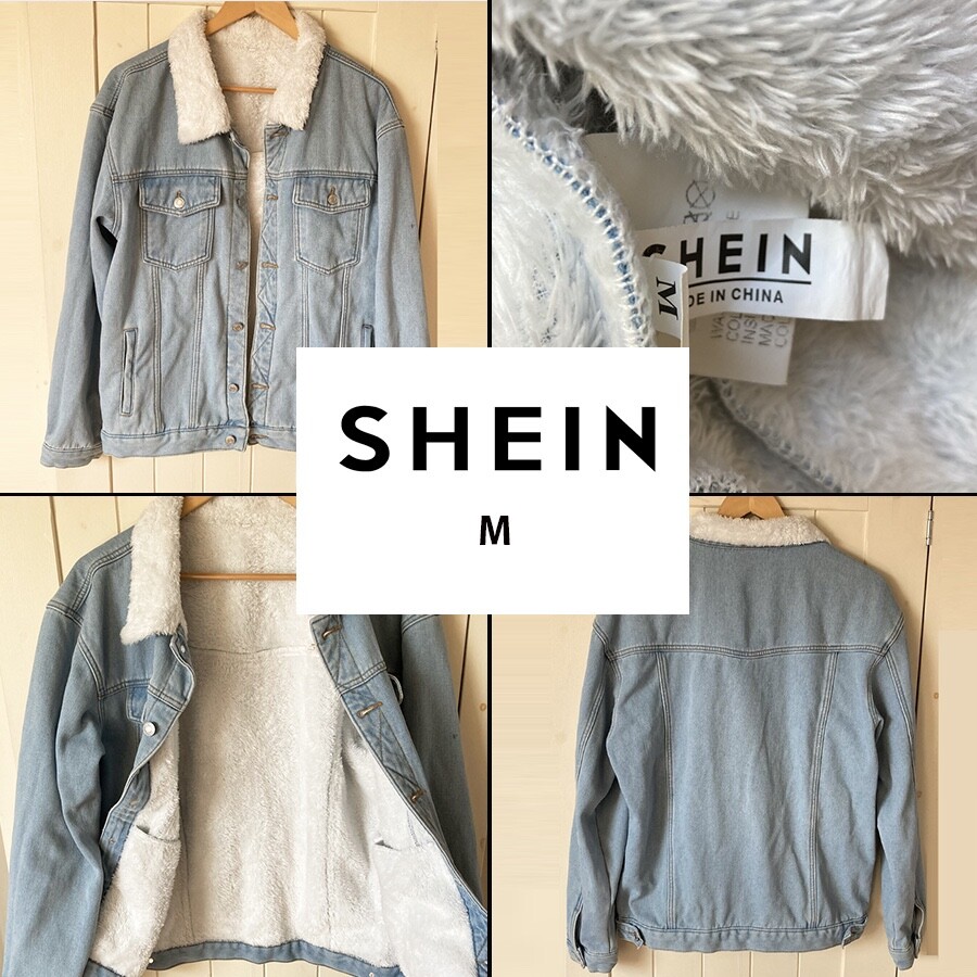 Veste en jean doublée fourrure SHEIN M