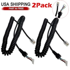 2x MH-48 MH-42 6Pin Microphone Cable Cord Wire for Yaesu FT-7900R FT-2900R Radio
