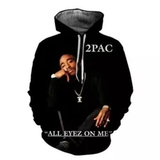 Men/Women Hip Hop 3D Hoodie Tupac Shakur 2Pac Print Street Coat